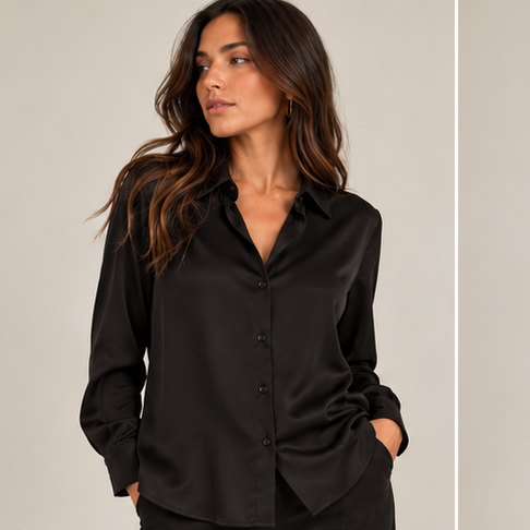 CAMICIA RASO NERA MEME ROAD