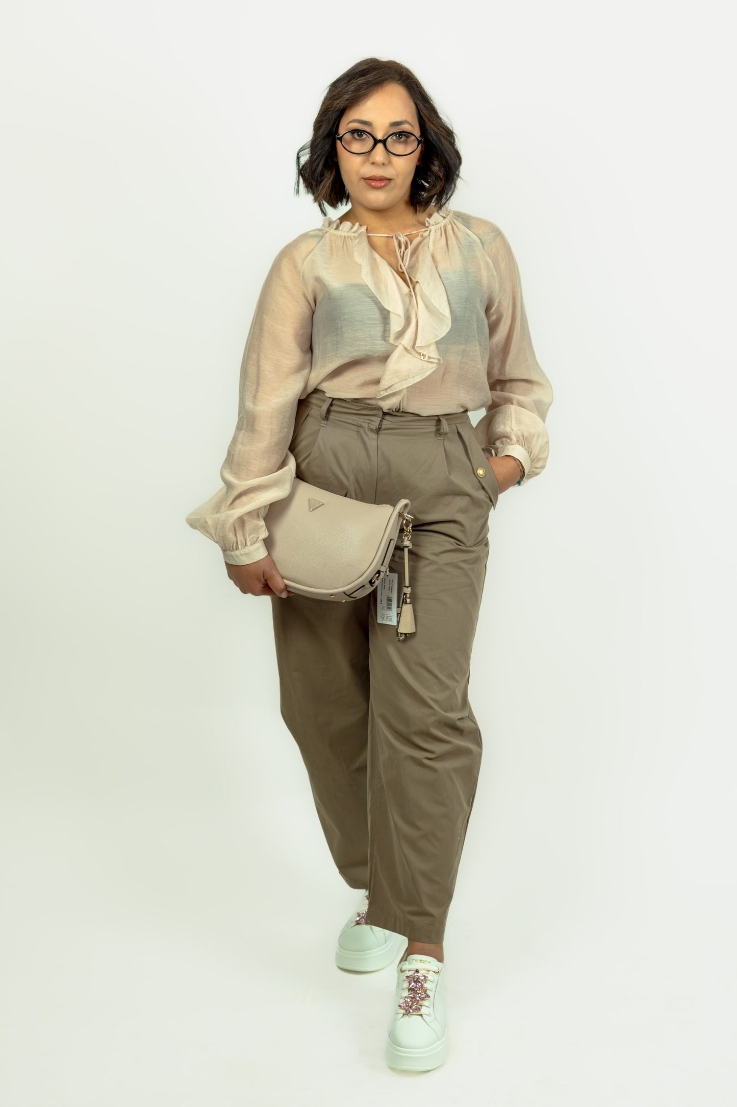 PANTALONE LARGO GUESS MARRONE