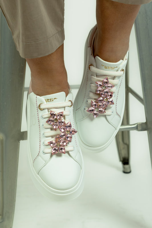 SNEAKERS TOSCA BLU CLARA  FIORI ROSA
