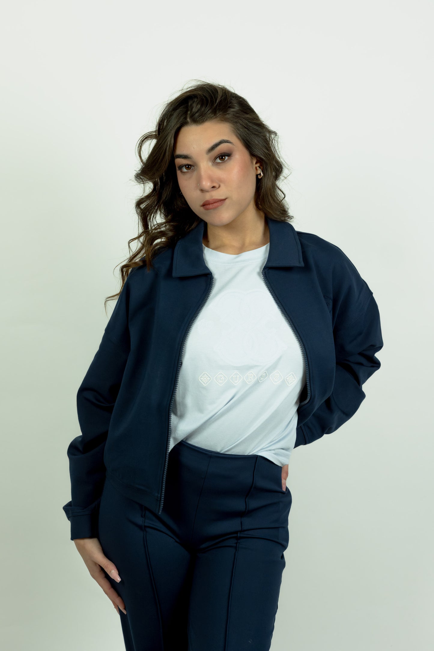 FELPA BLU GUESS ZIP