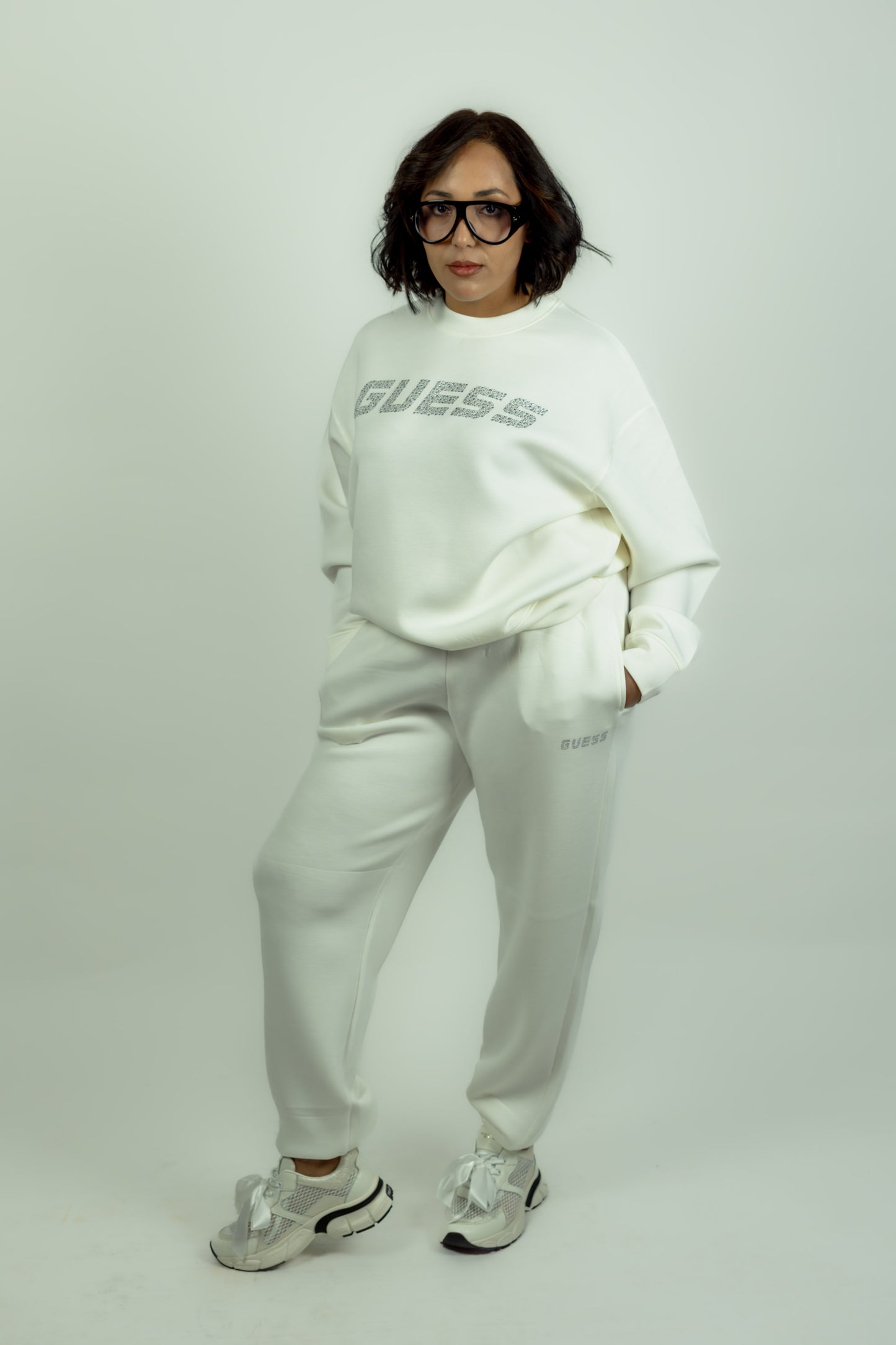 FELPA GUESS BIANCA CECILIA STRASS
