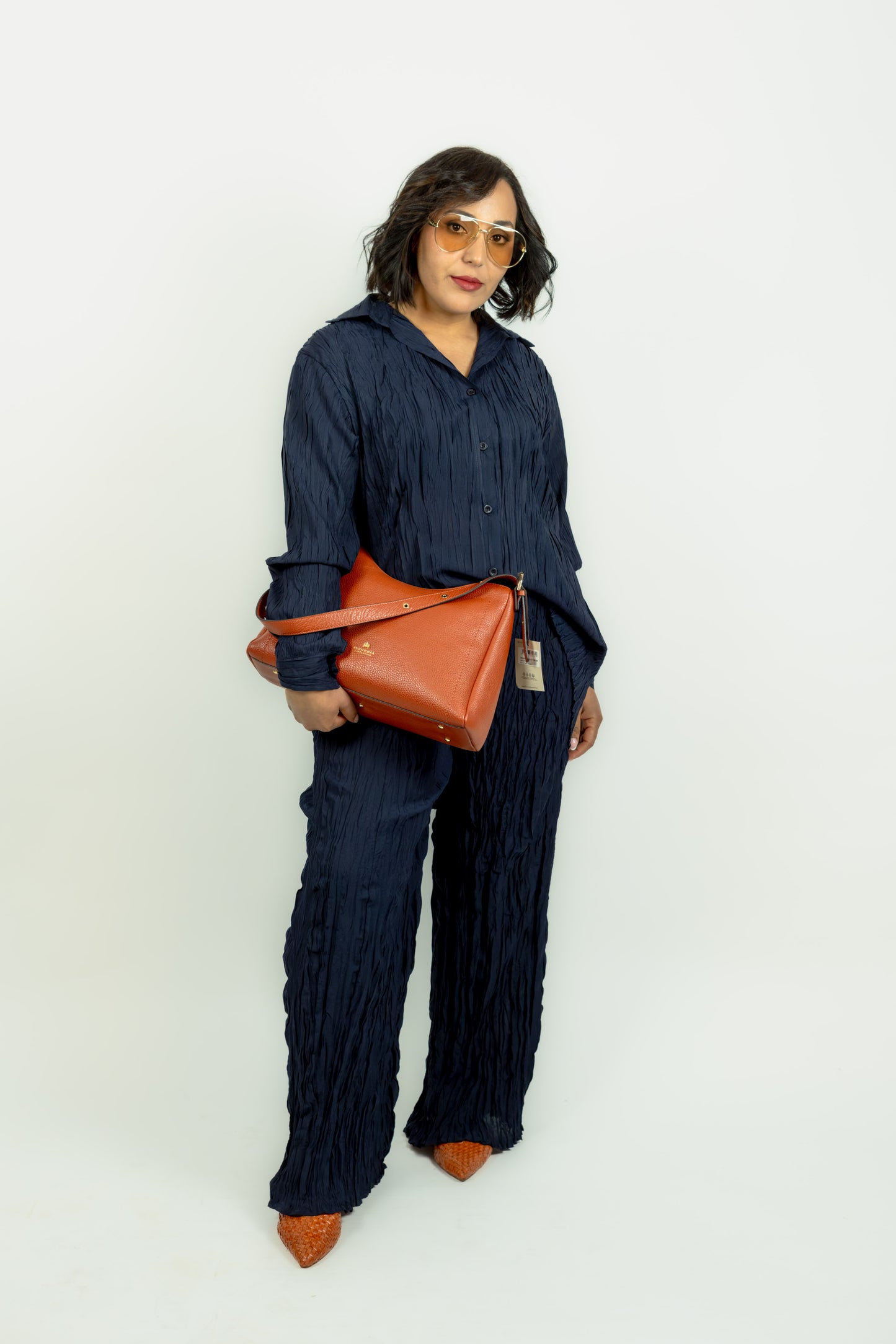 PANTALONE COMPLETO ICONA STROPICCIATO BLU