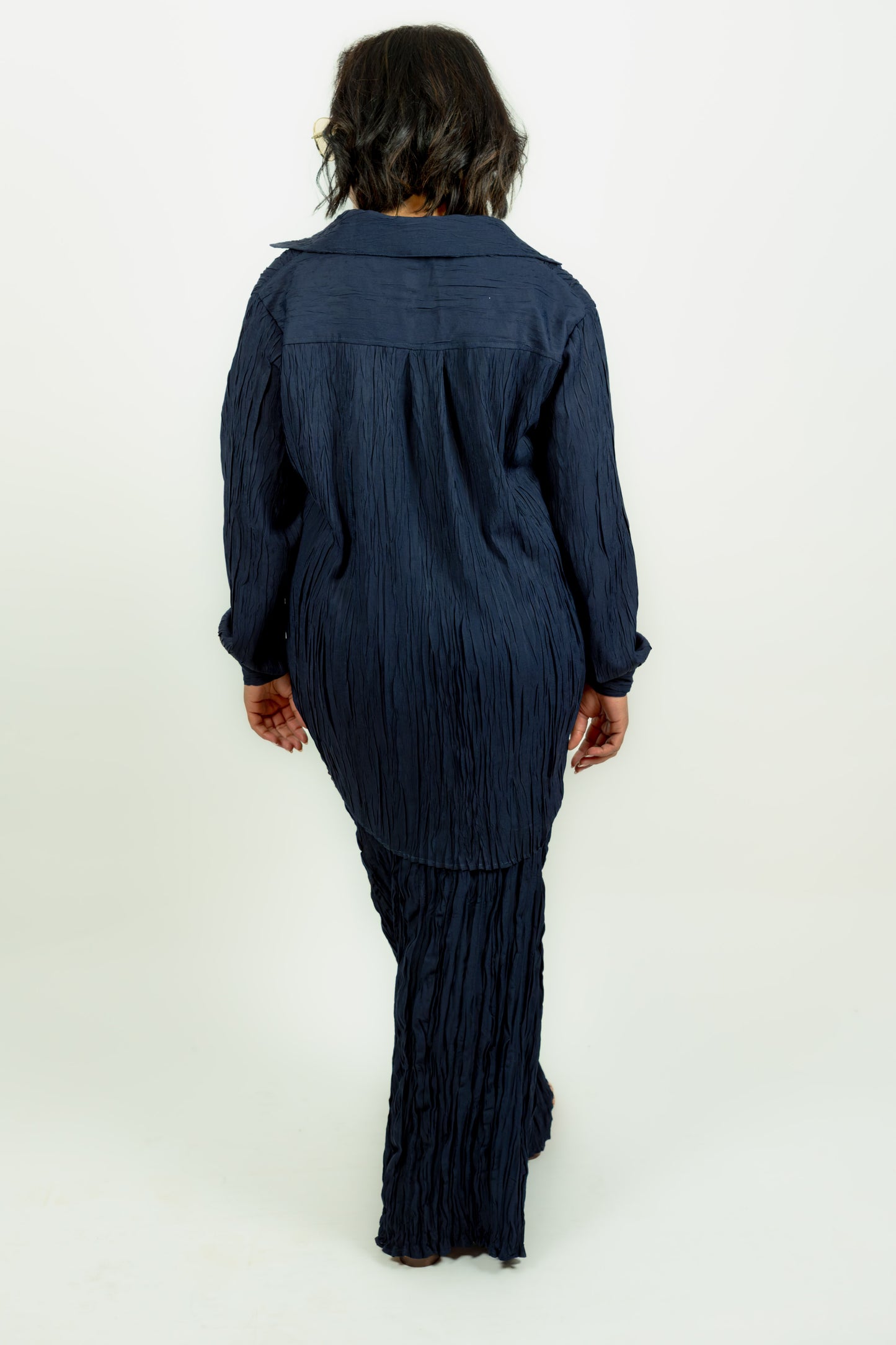 PANTALONE COMPLETO ICONA STROPICCIATO BLU