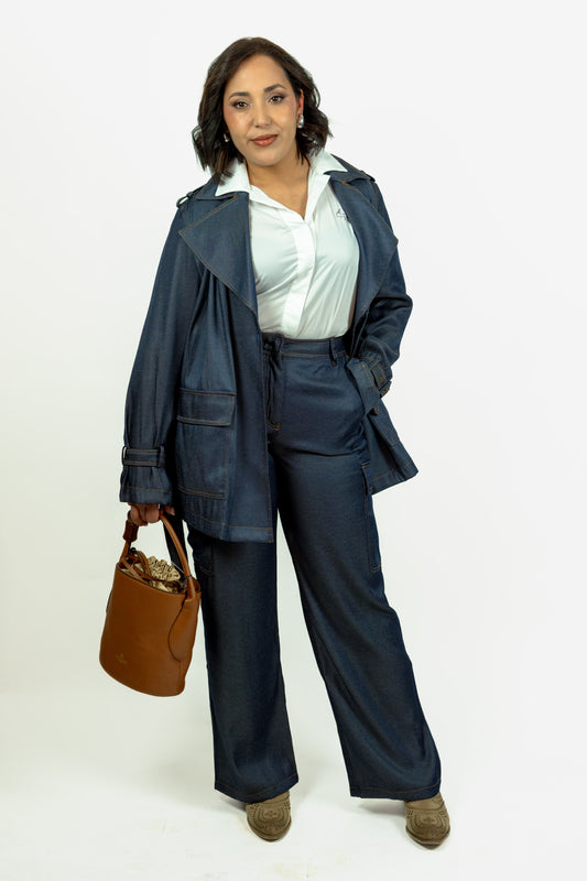 PANTALONE CARGO COMPLETO GUESS BLU
