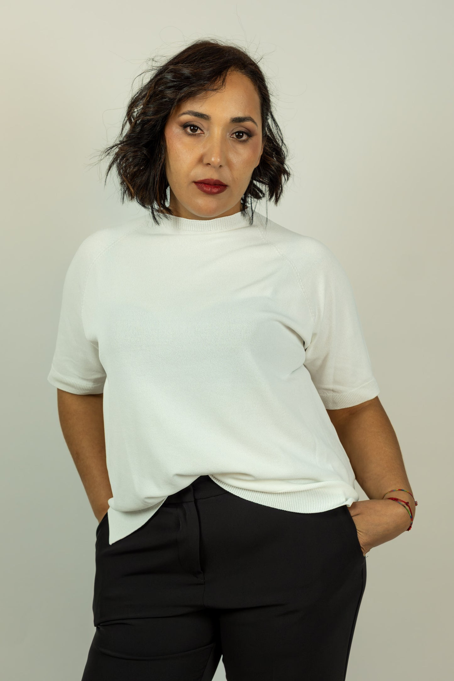 MAGLIA IN FILO KAOS BIANCA