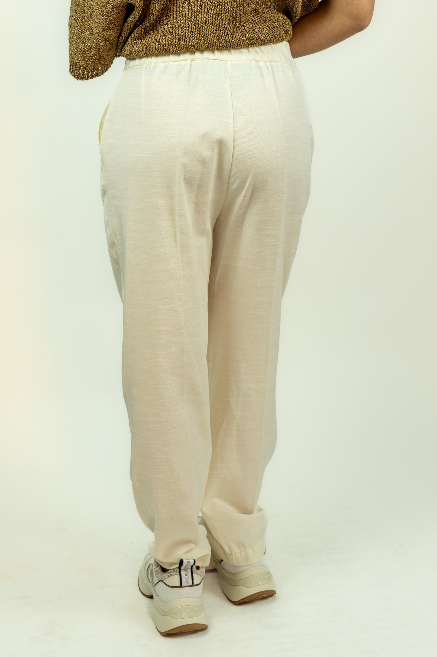 PANTALONE KAOS CON ELASTICO PANNA
