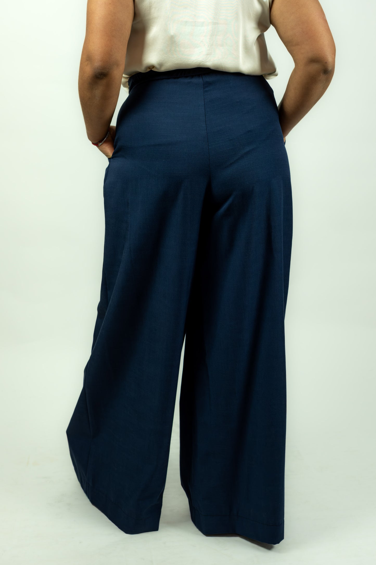 PANTALONE BLU PALAZZO KAOS