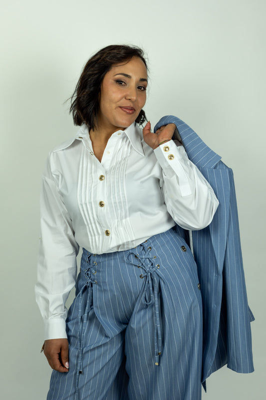 CAMICIA GIL SANTUCCI POPELINE BIANCA