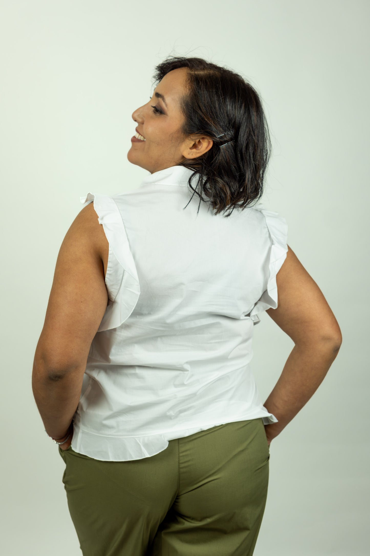 CAMICIA A SBUFFO BIANCA ICONA