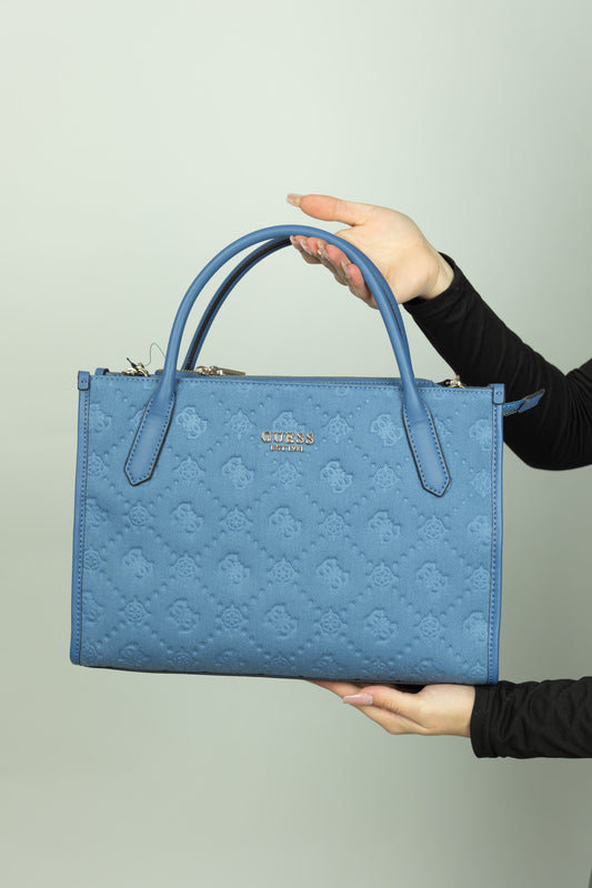BORSA A MANO GUESS AZZURRA NOELLE