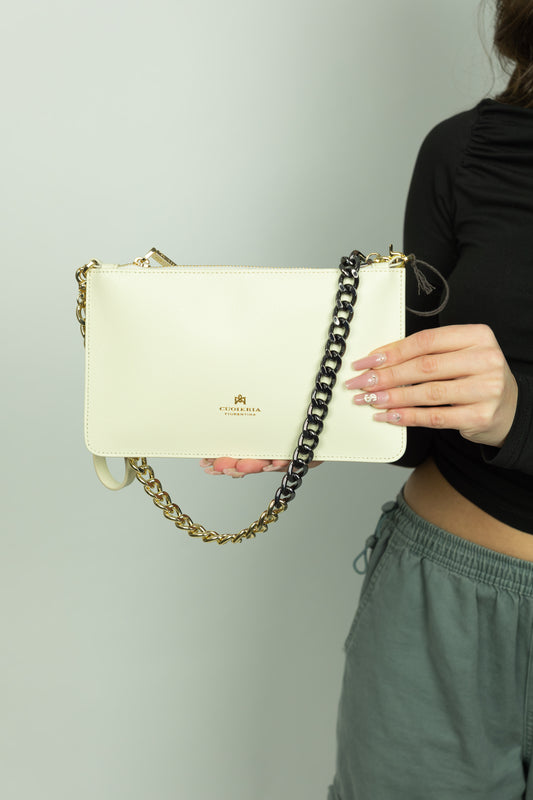 BORSA CON TRACOLLINA PICCOLA PANNA CUOIERIA FIORENTINA