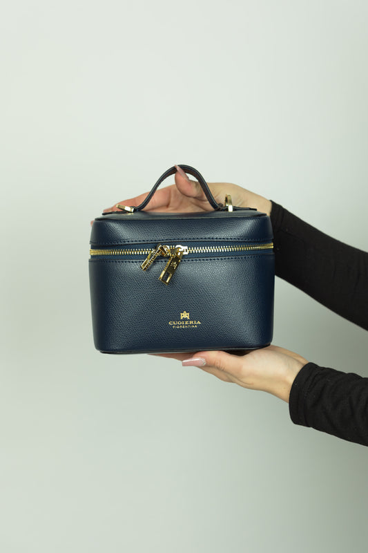 SECCHIELLO BLU CUOIERIA FIORENTINA CON TRACOLLA