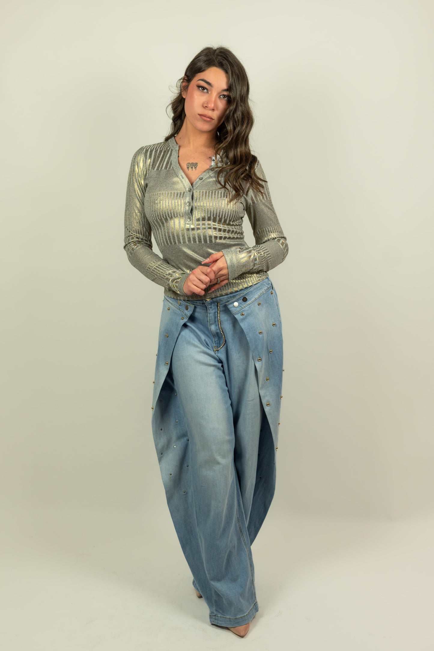 MAGLIA GUESS SPALMATA MANICA LUNGA