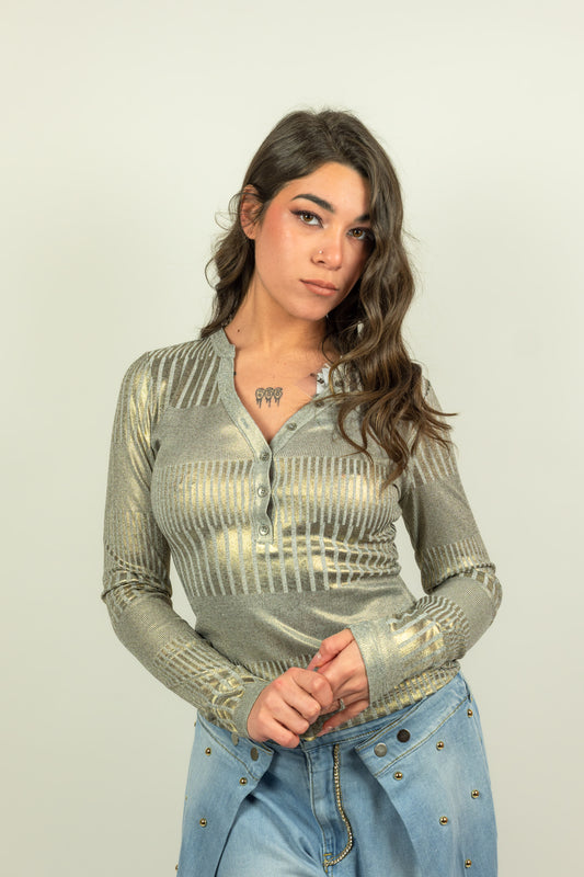 MAGLIA GUESS SPALMATA MANICA LUNGA