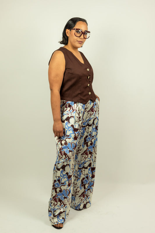 PANTALONE FANTASIA FIORI MEME ROAD