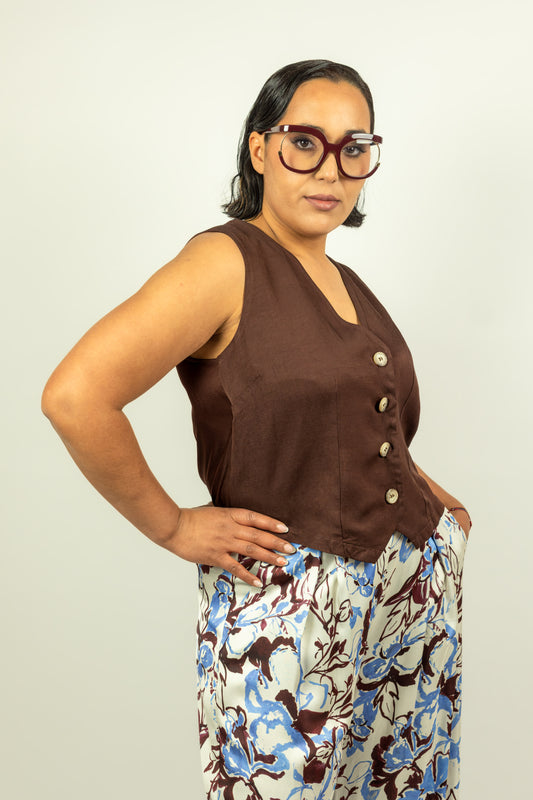 GILET MARRONE LUCIDO MEME ROAD