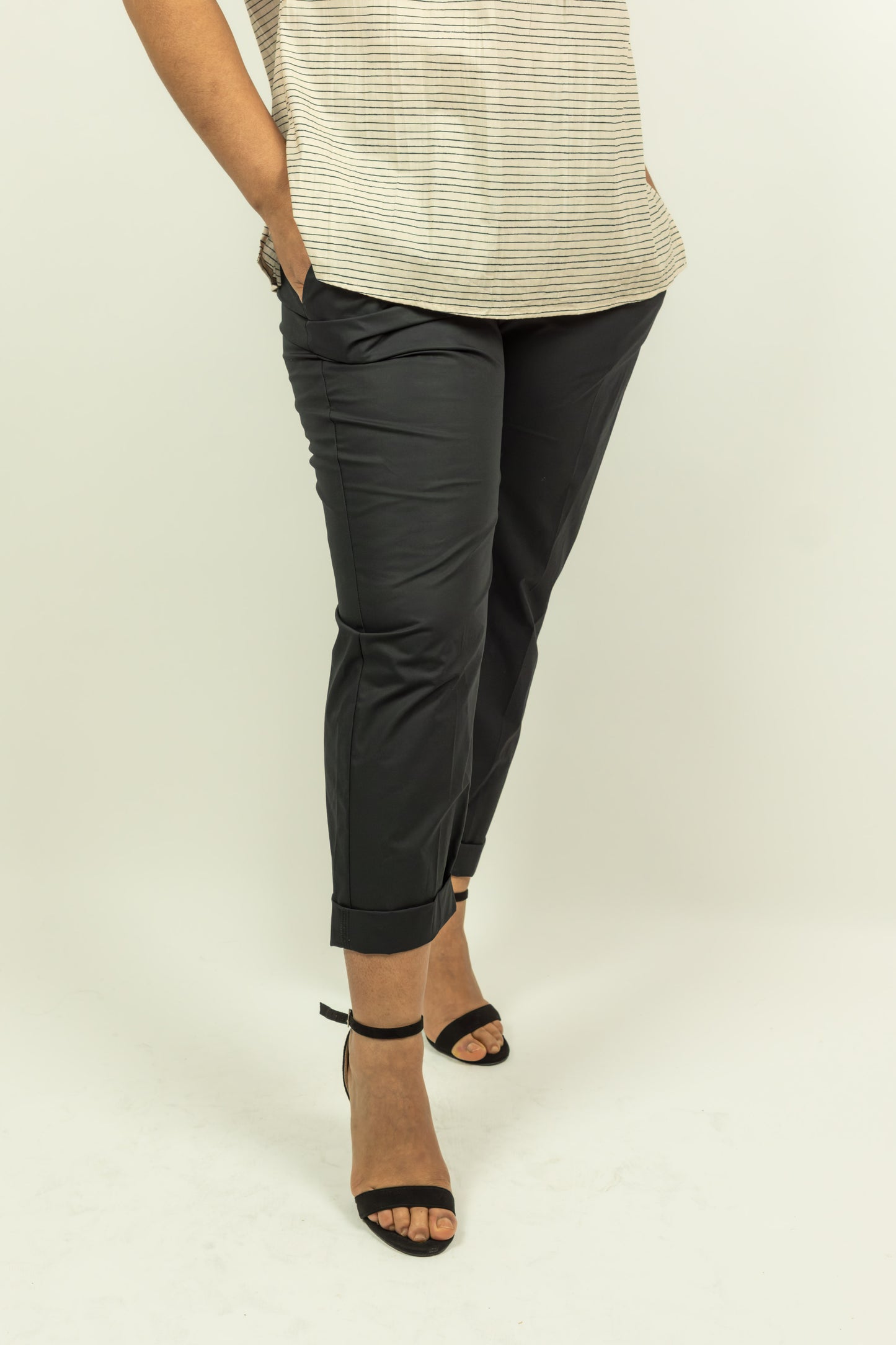 PANTALONE COTONE NERO SOUVENIR