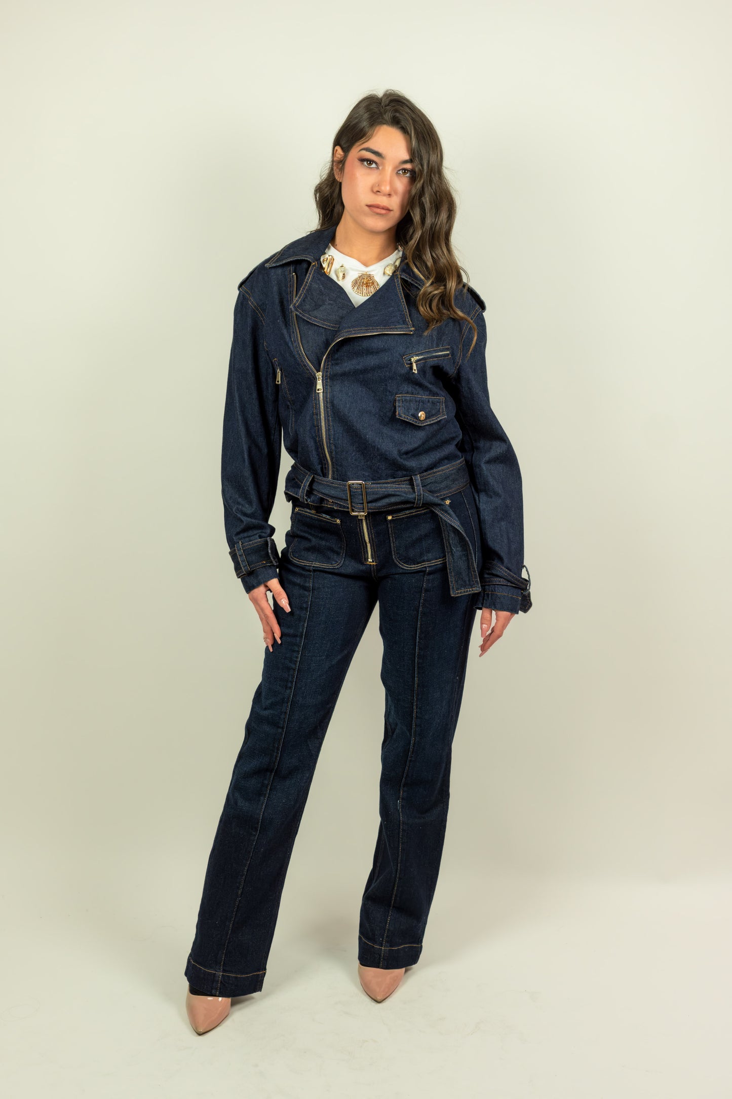 GIACCA BIKER IN DENIM SOUVENIR
