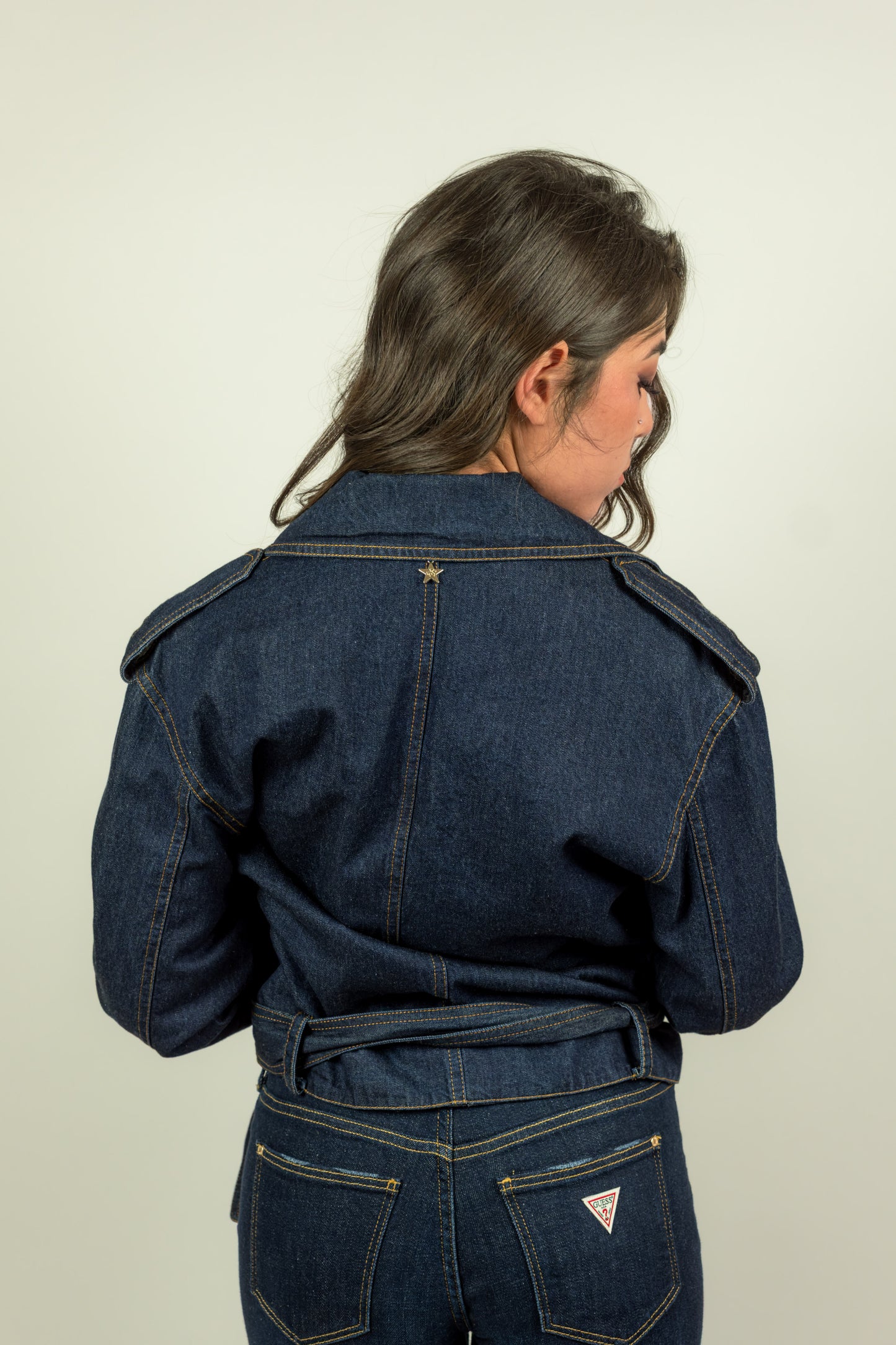 GIACCA BIKER IN DENIM SOUVENIR