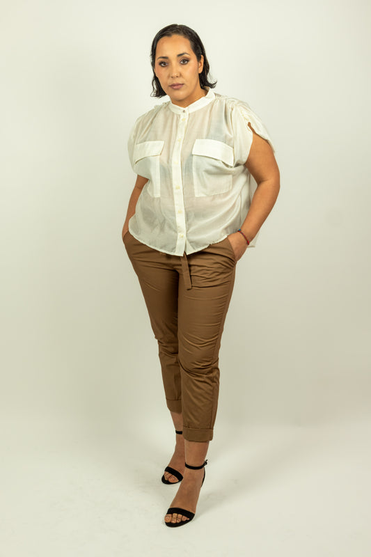 CAMICIA PANNA CON TASCHE MEME ROAD