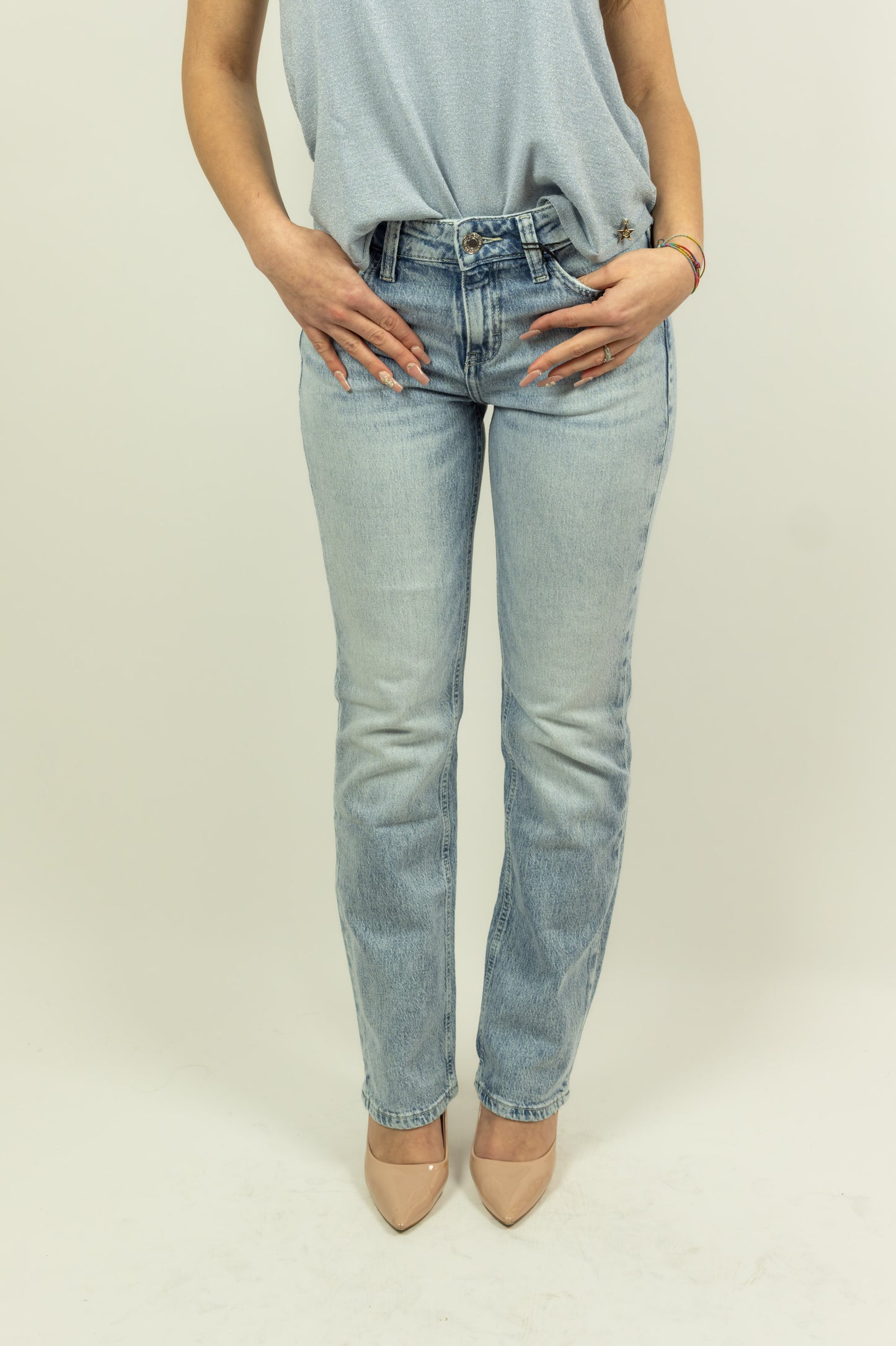 JEANS STRAIGHT AZZURRI GUESS NIKI CIGARETTE