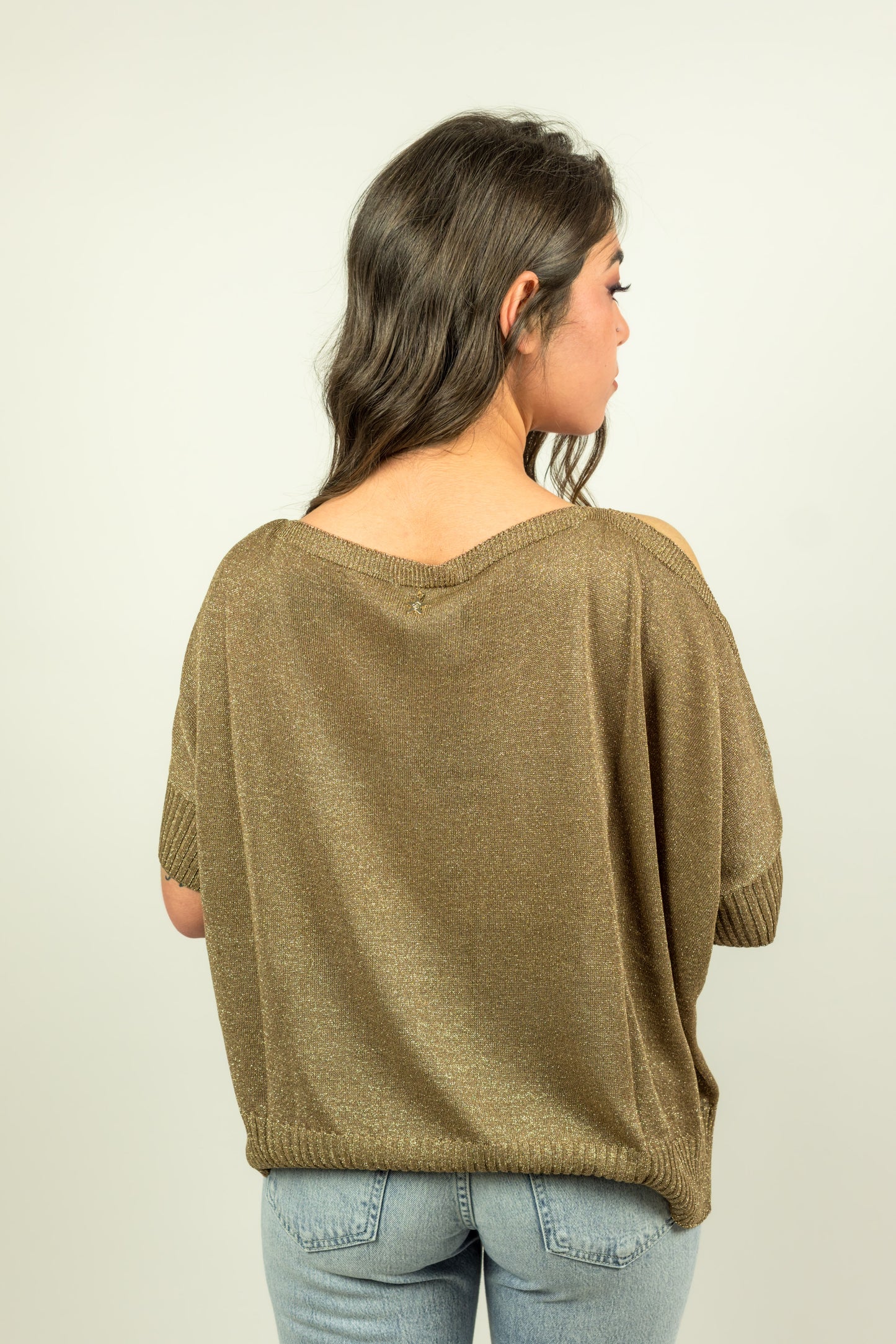 MAGLIA IN LUREX CON SPALLA SCOPERTA SOUVENIR
