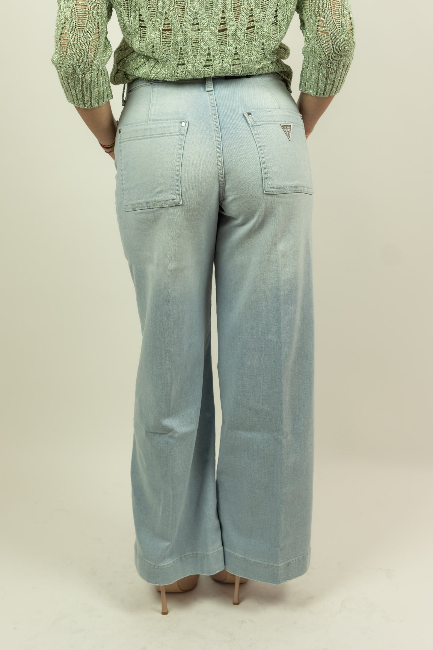 JEANS GUESS WIDE LEG CROP