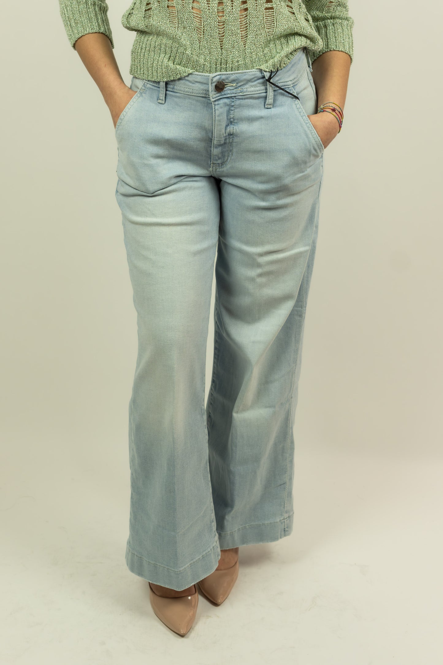 JEANS GUESS WIDE LEG CROP