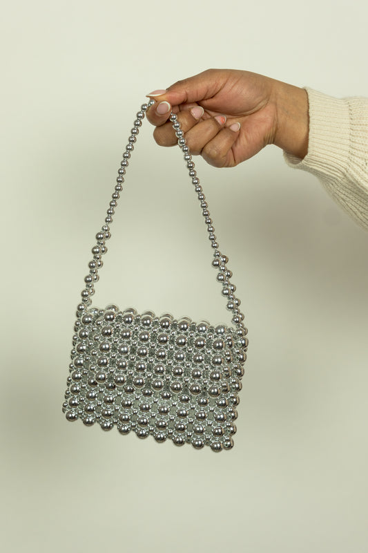 BORSA PERLE SE.J ARGENTO