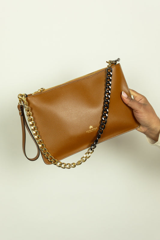 BORSA ALICE MARRONE CUOIERIA FIORENTINA