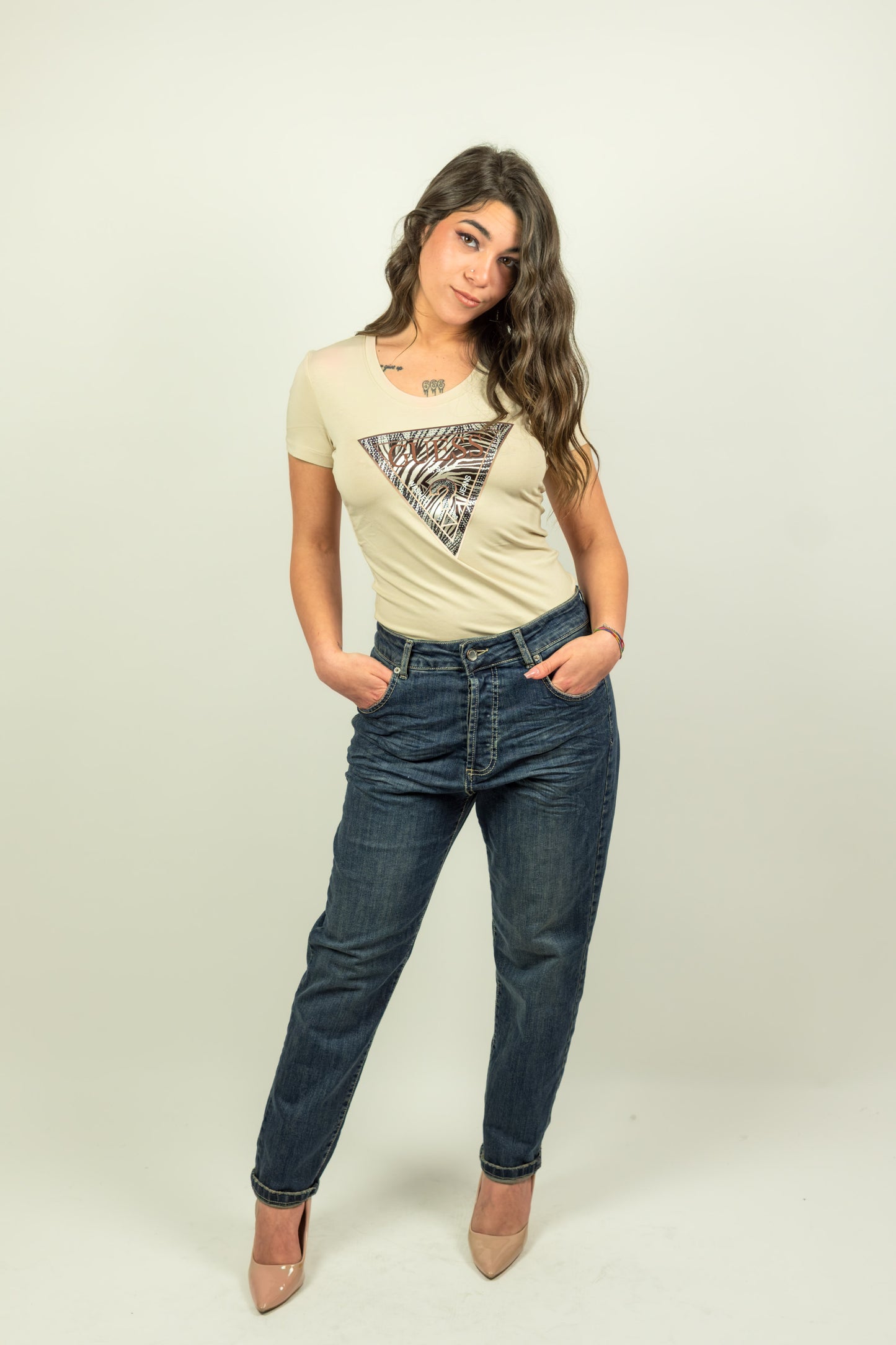 T-SHIRT BIANCA LOGO GUESS