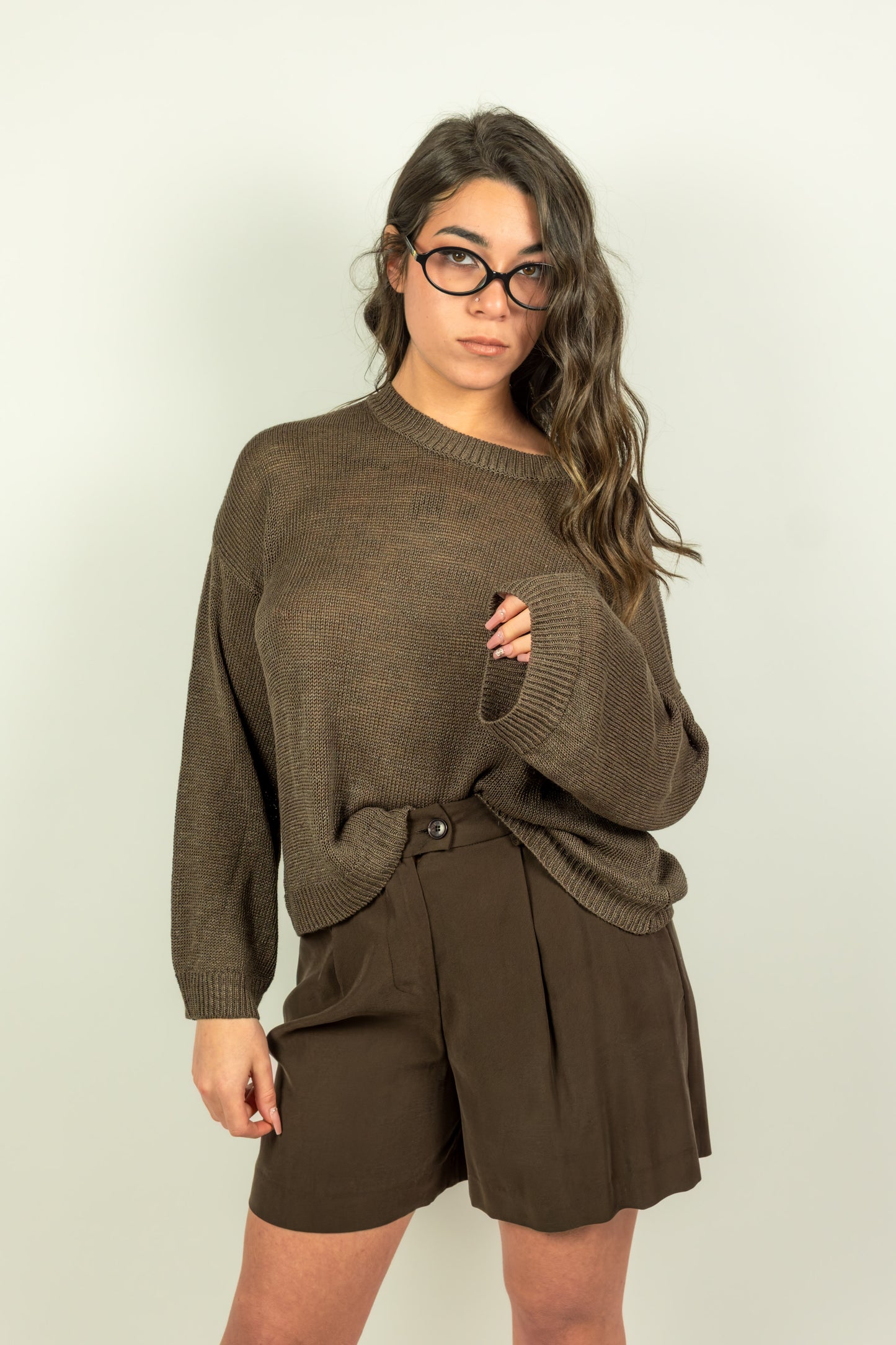 PANTALONCINO MARRONE OVERD