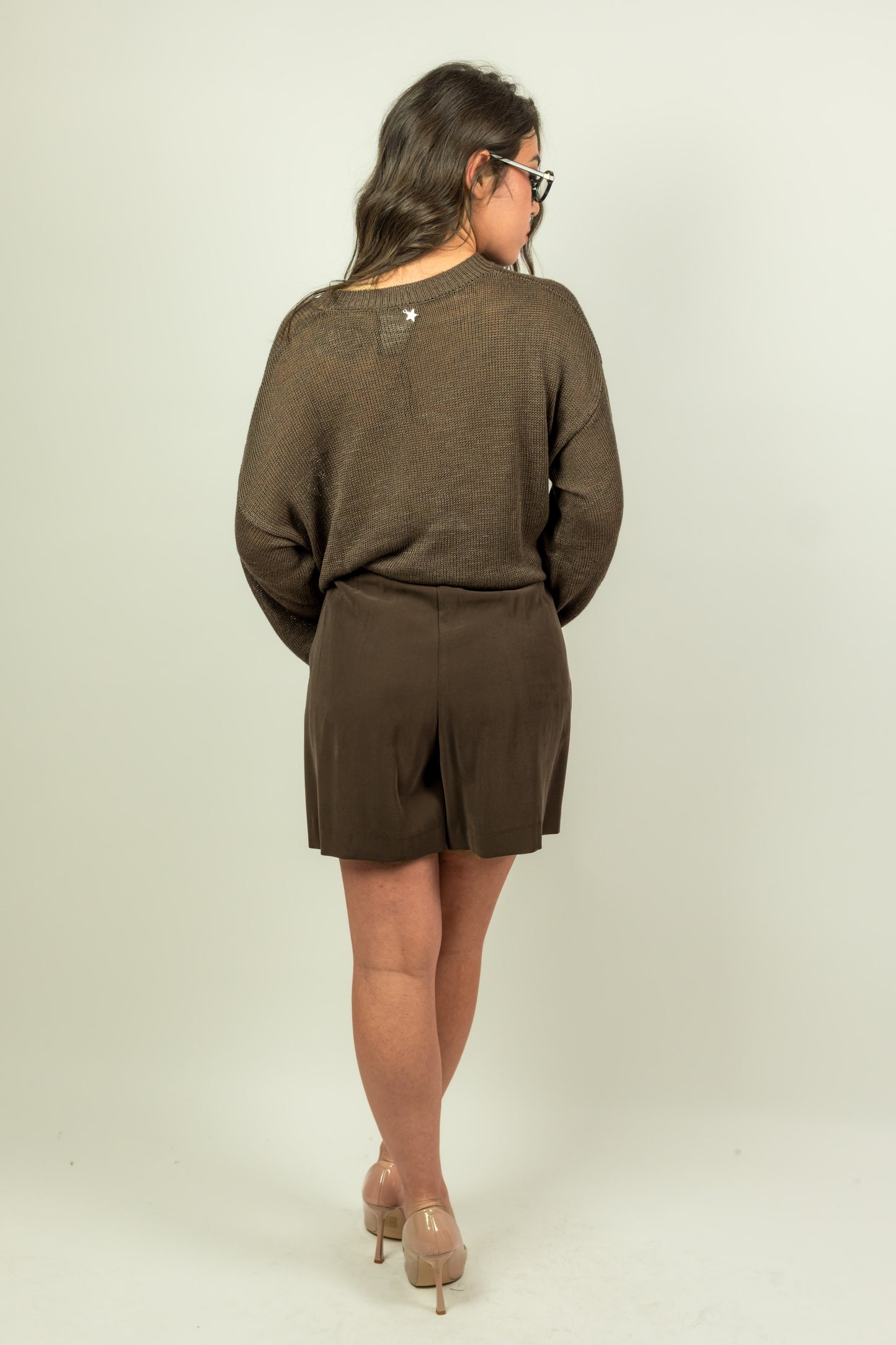 PANTALONCINO MARRONE OVERD