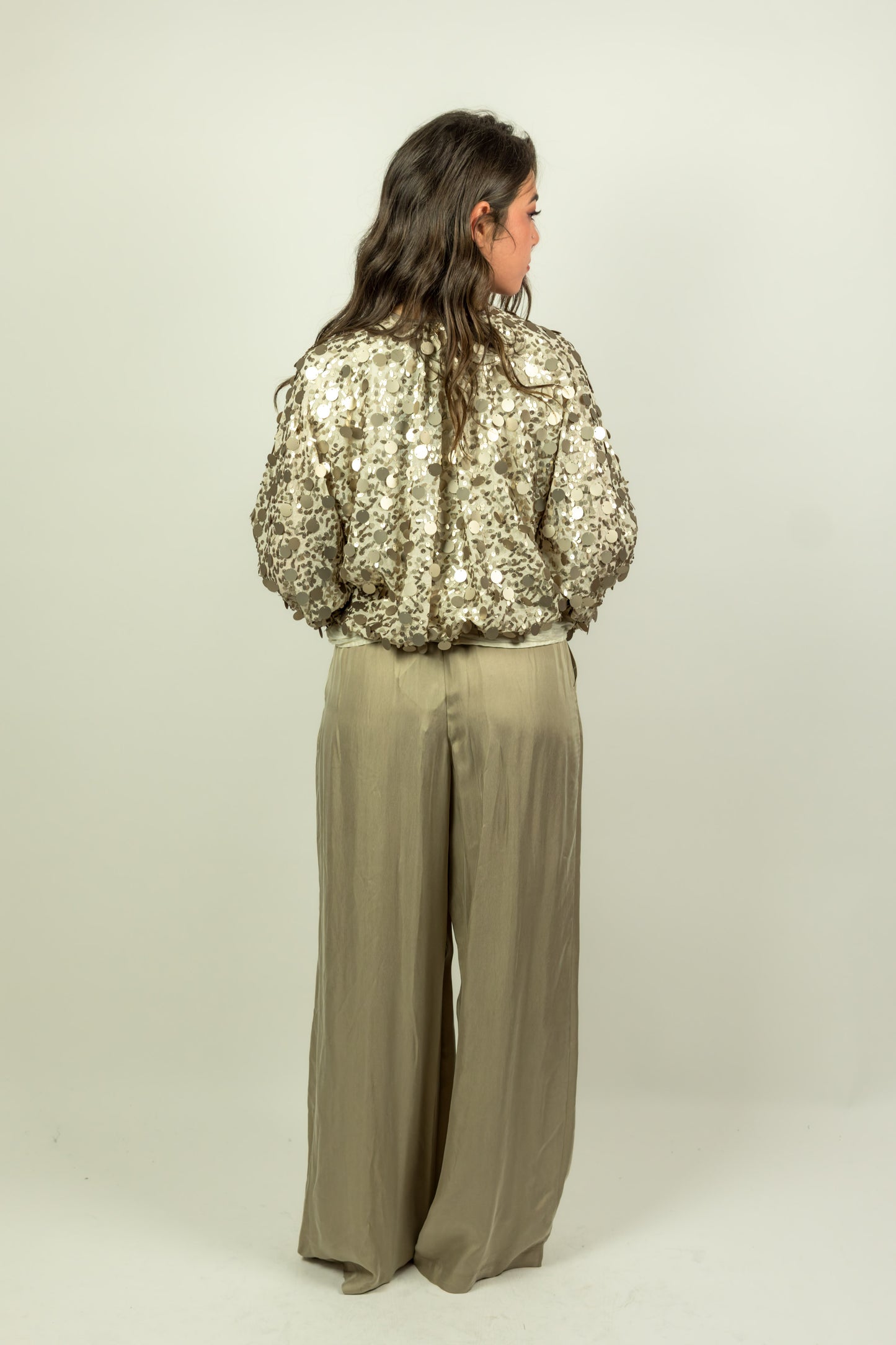 PANTALONE SABBIA A PALAZZO SOUVENIR