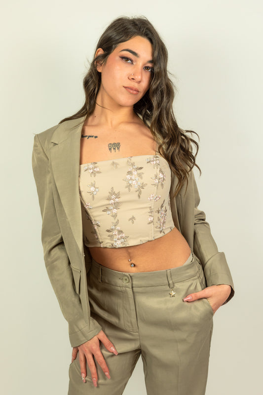 TOP FIORI BEIGE GUESS