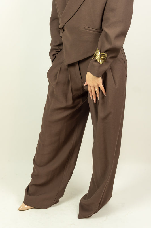 PANTALONE MARRONE TAILLEUR SOUVENIR