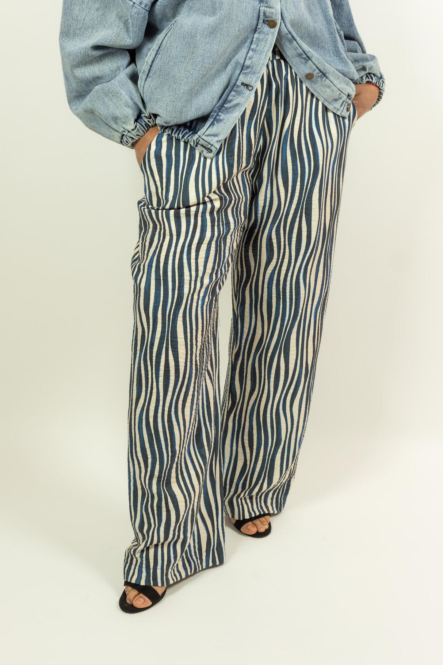 PANTALONE FANTASIA AZZURRA E BLU MEME  ROAD