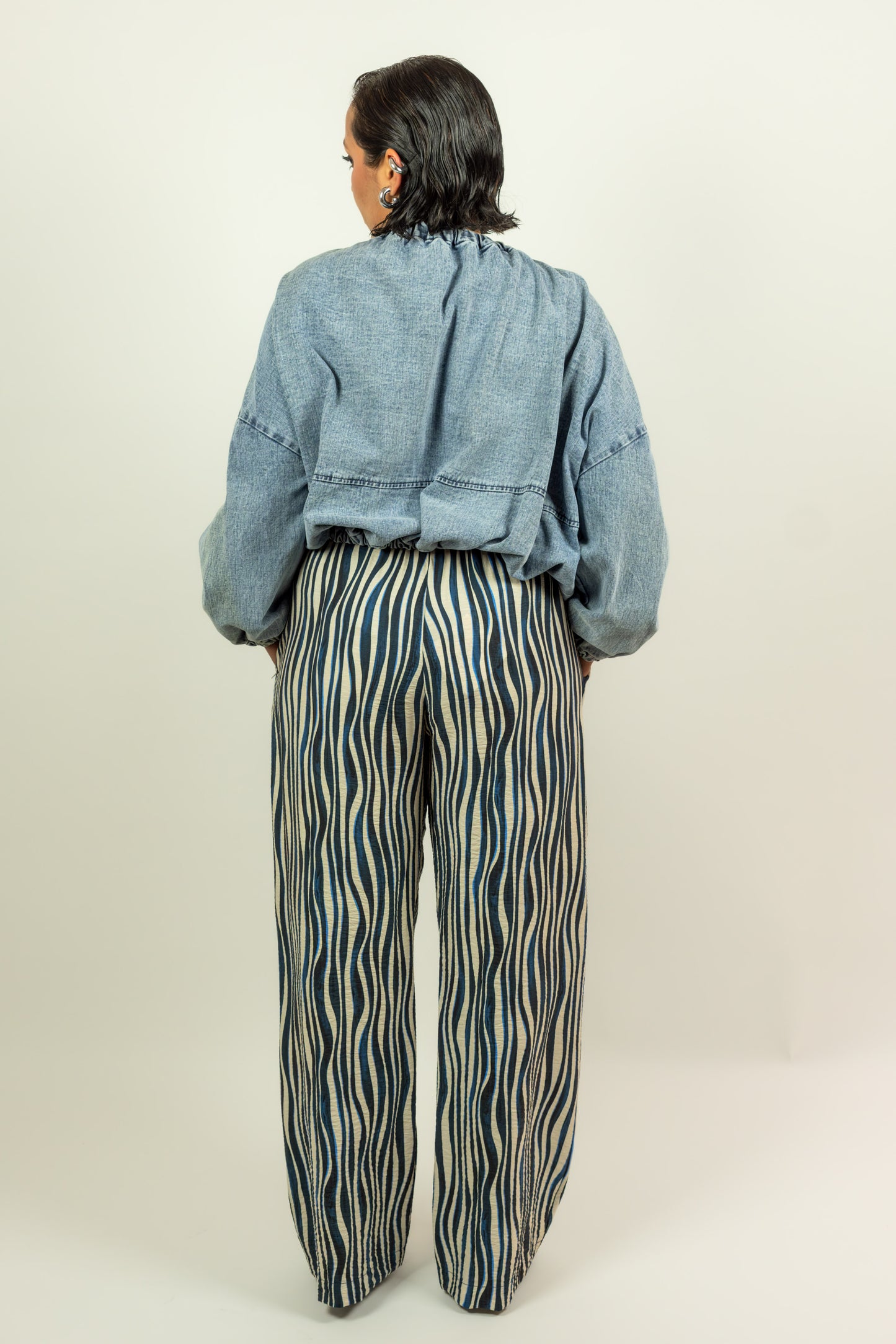 PANTALONE FANTASIA AZZURRA E BLU MEME  ROAD