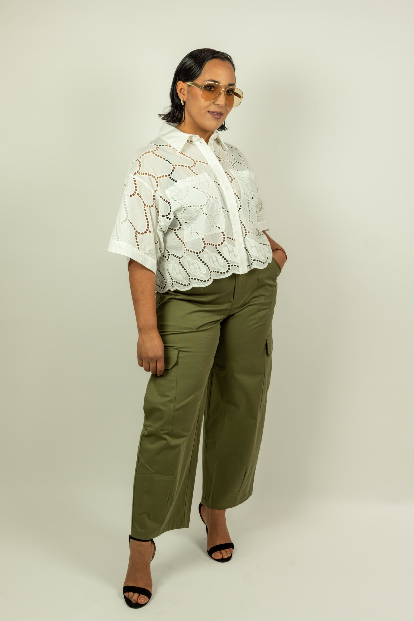 PANTALONE VERDE MEME ROAD TASCHE LATERALI
