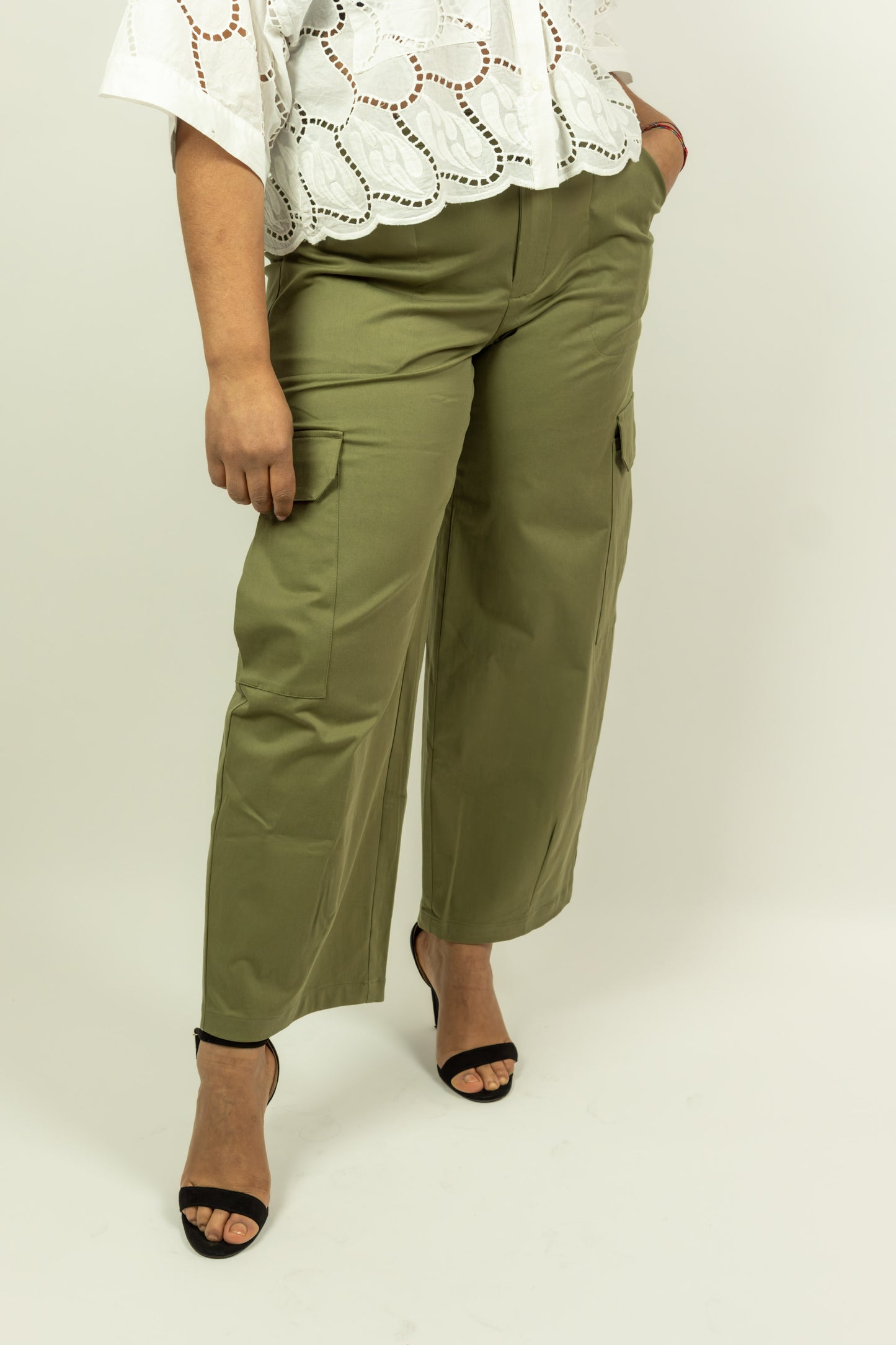 PANTALONE VERDE MEME ROAD TASCHE LATERALI