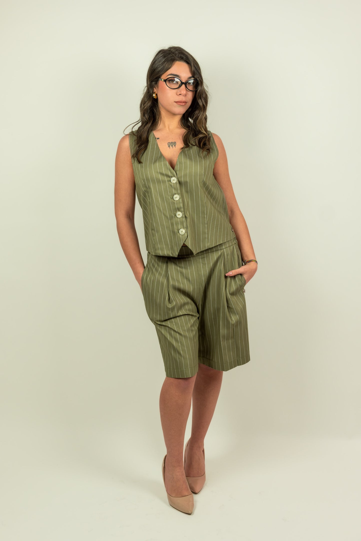 GILET MEME ROAD VERDE GESSATO