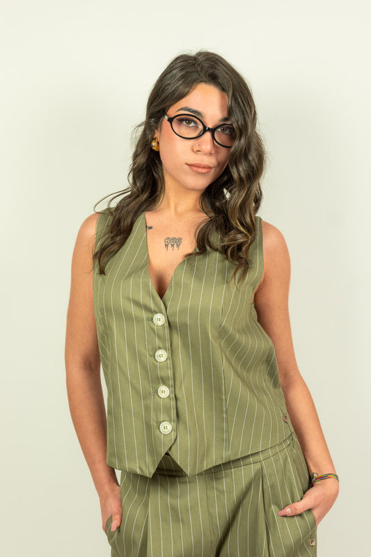 GILET MEME ROAD VERDE GESSATO