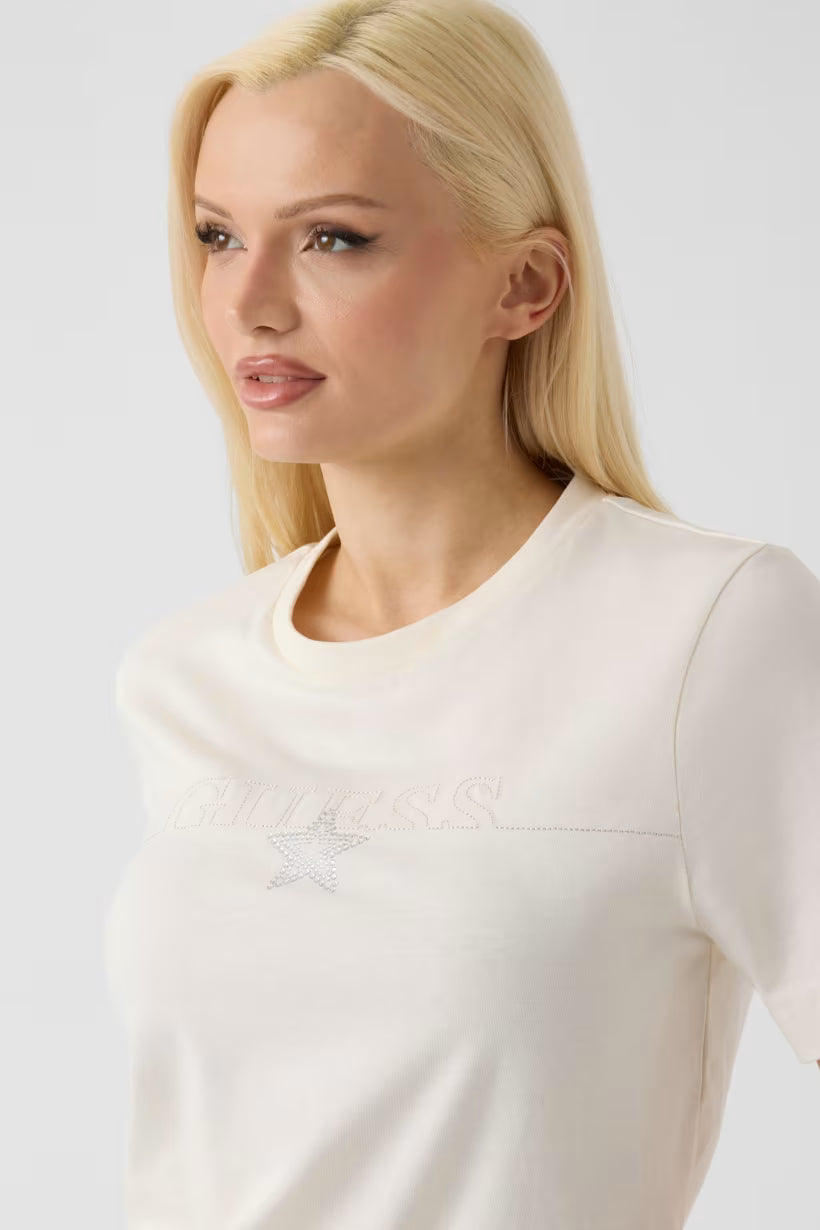 T-SHIRT GUESS BIANCA AGENA SS