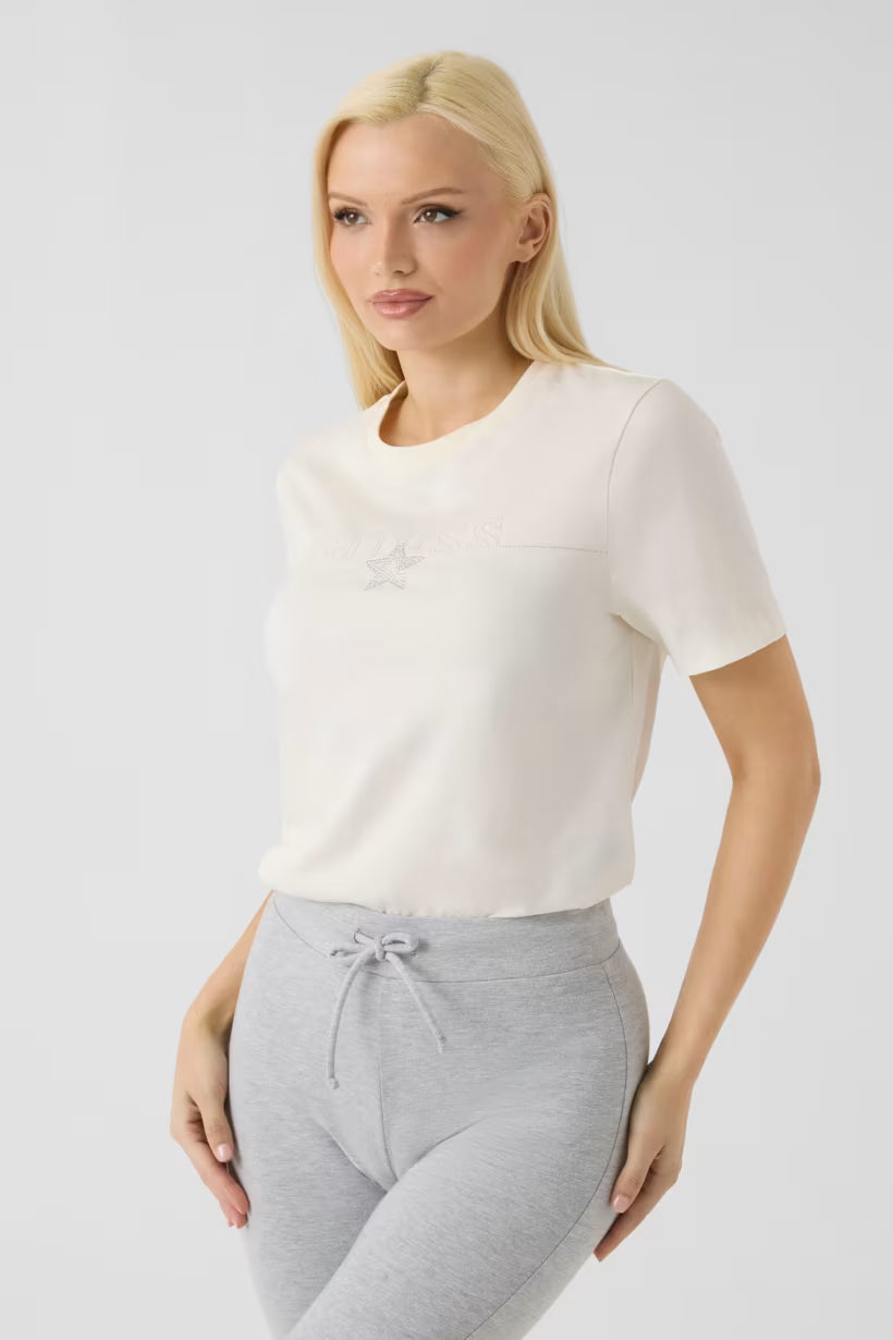 T-SHIRT GUESS BIANCA AGENA SS