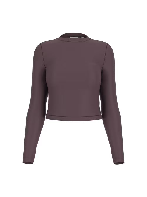 MAGLIA GUESS COFFEE CHARA LONG SLEEVE KNIT TOP