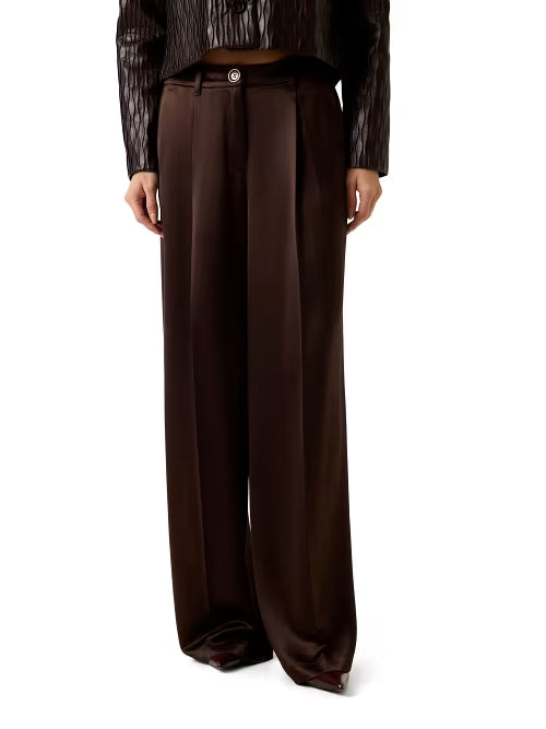 PANTALONE GUESS WIDE LEG MARRONE
