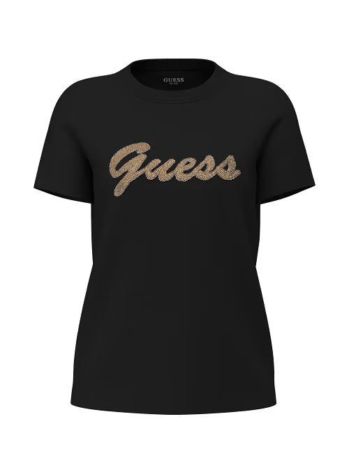 T-SHIRT GUESS NERA SCRITTA