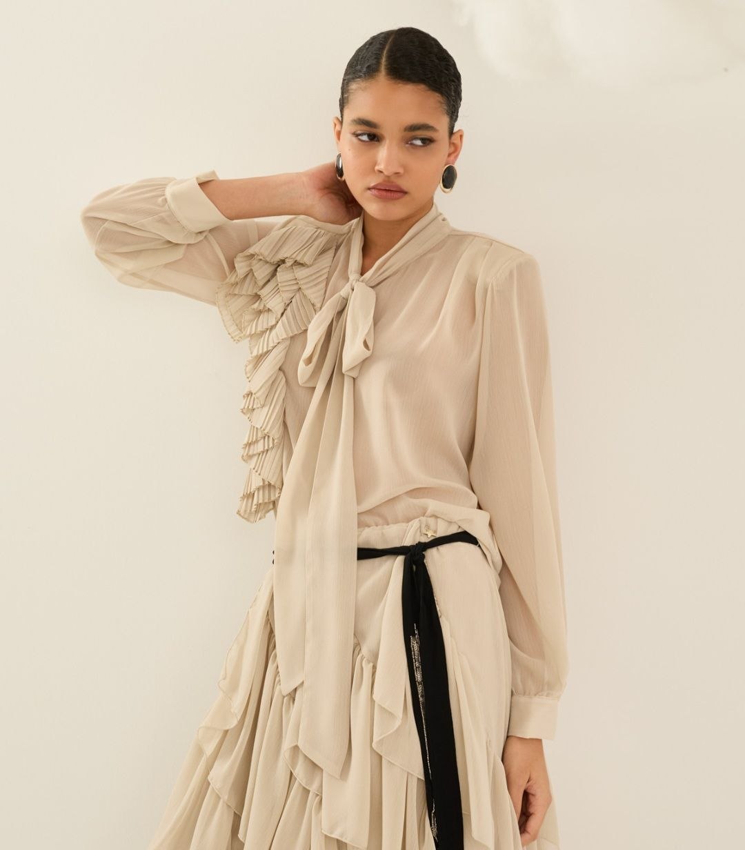 CAMICIA SOUVENIR FIOCCO GESSO