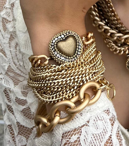 BRACCIALE CUORE CATENA GOLD BIJOUX ESPRESSO