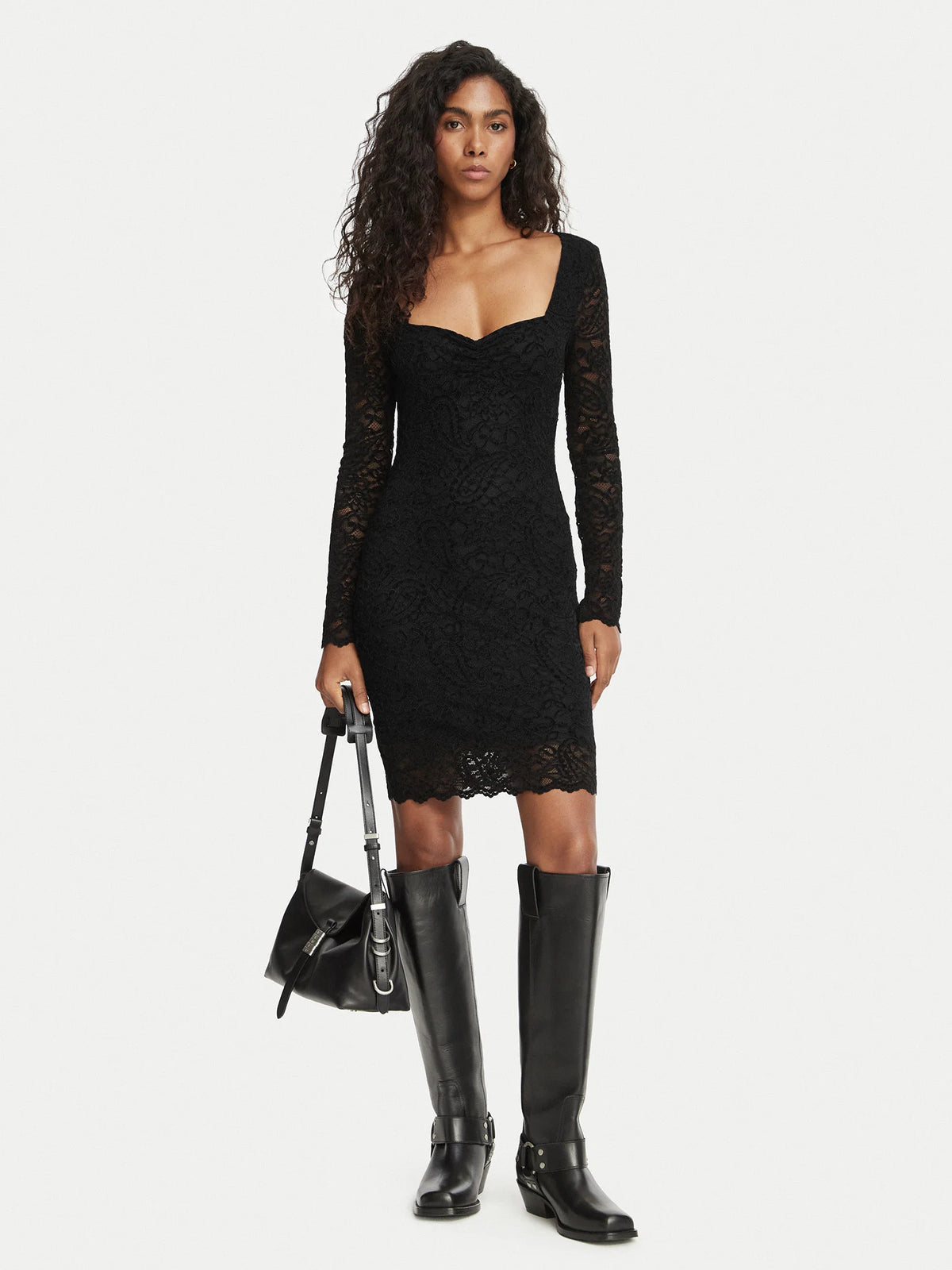 ABITO GUESS NERO IN PIZZO